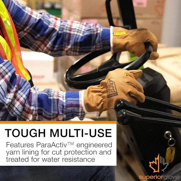 Men's Superior  Glove Goat Grain Leather Drivers Glove with Kevlar Lined - Picture 10 of 12